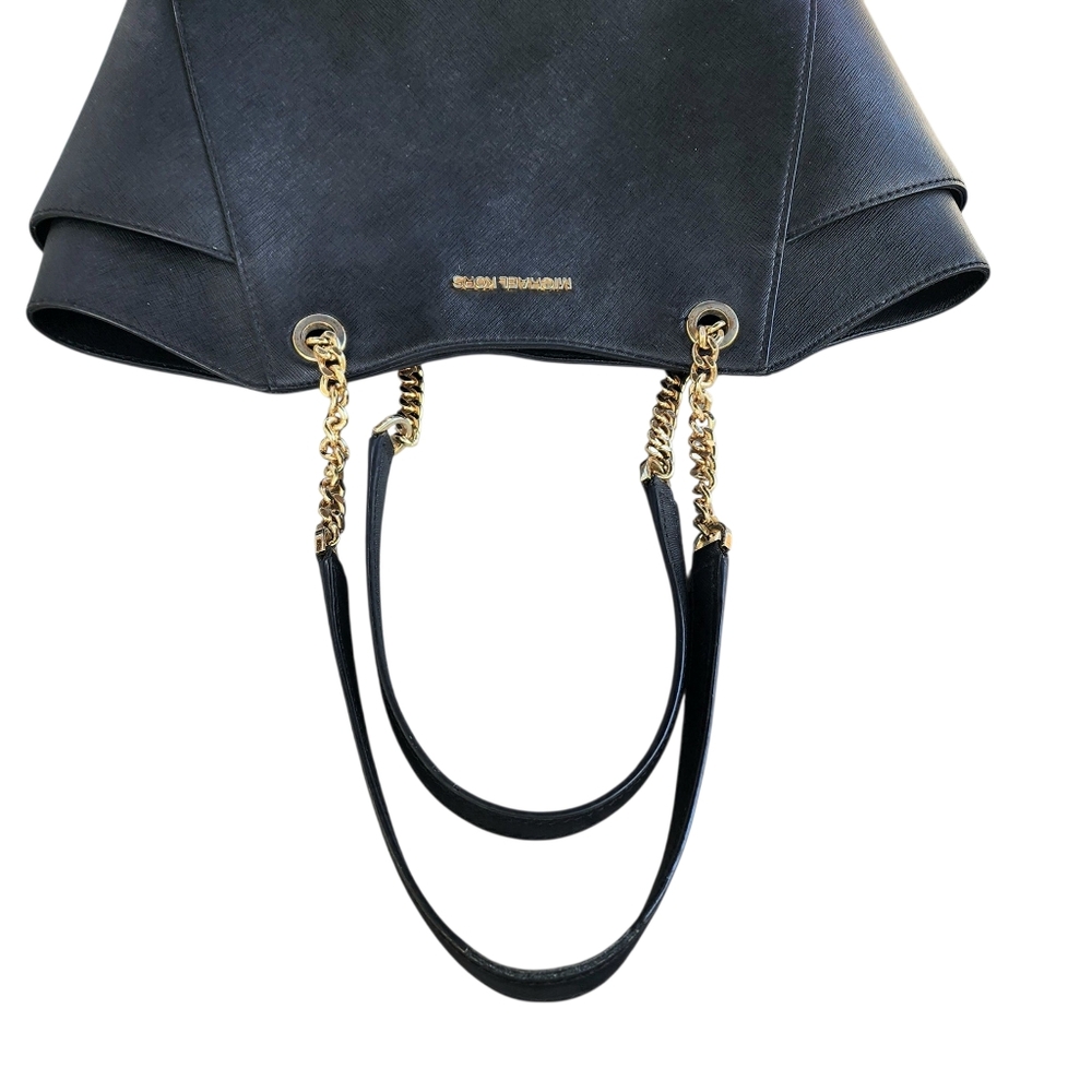 Michael Kors Jet Set Saffiano Leather Travel Large Chain Tote Bag - Picture 4 of 11